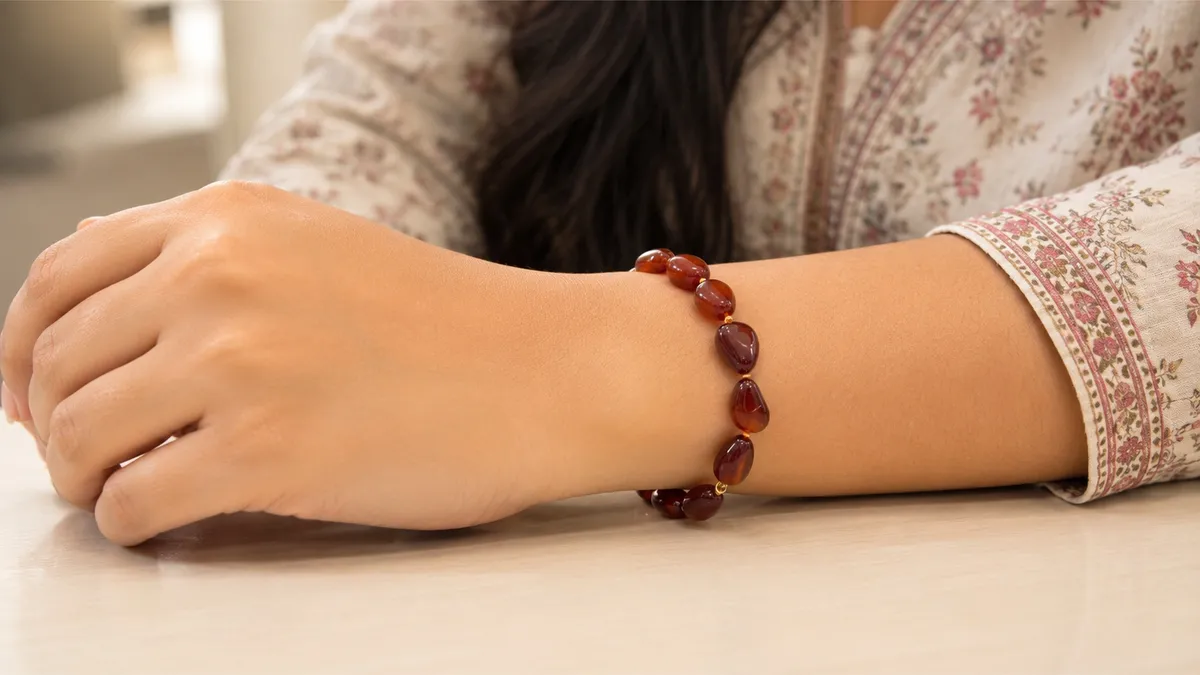 Red Agate Stone Bracelet