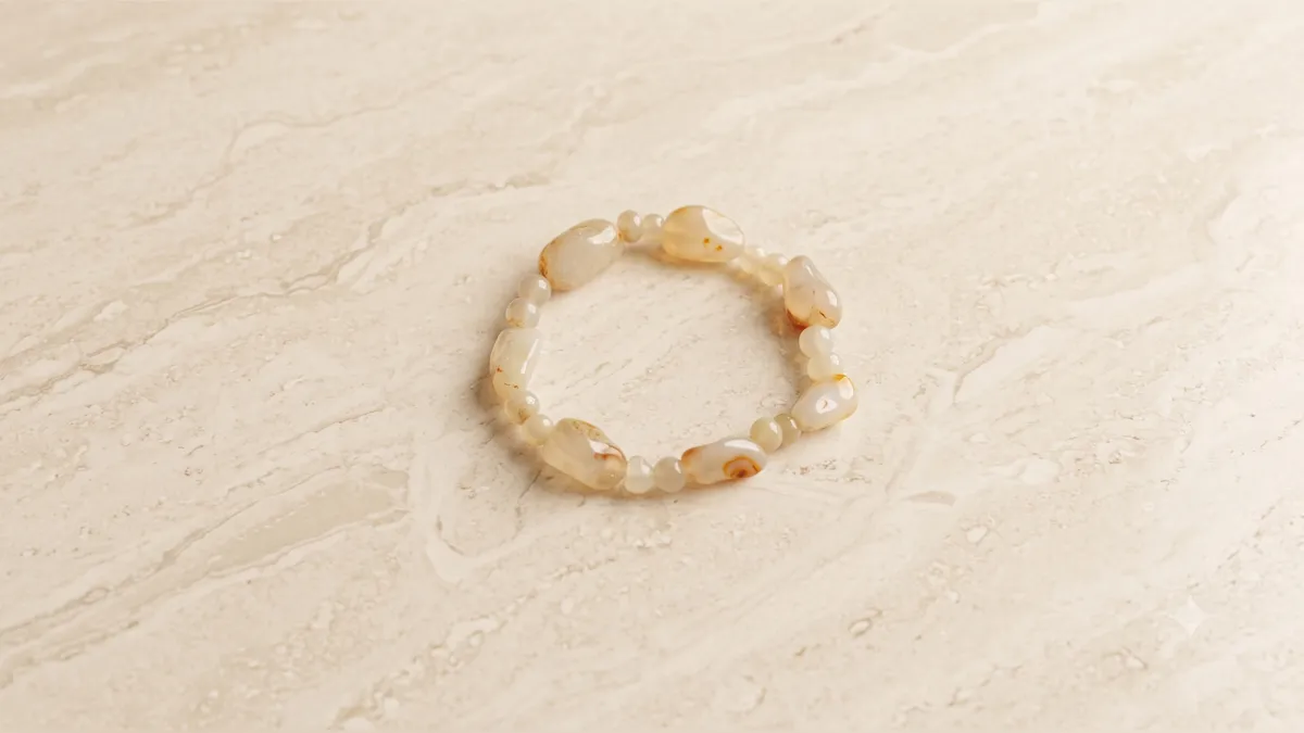 Rose Quartz Stone Bracelet thumbnail 5