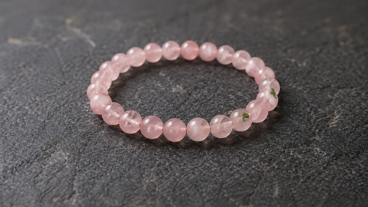 Rose Quartz Stone Bracelet thumbnail 3