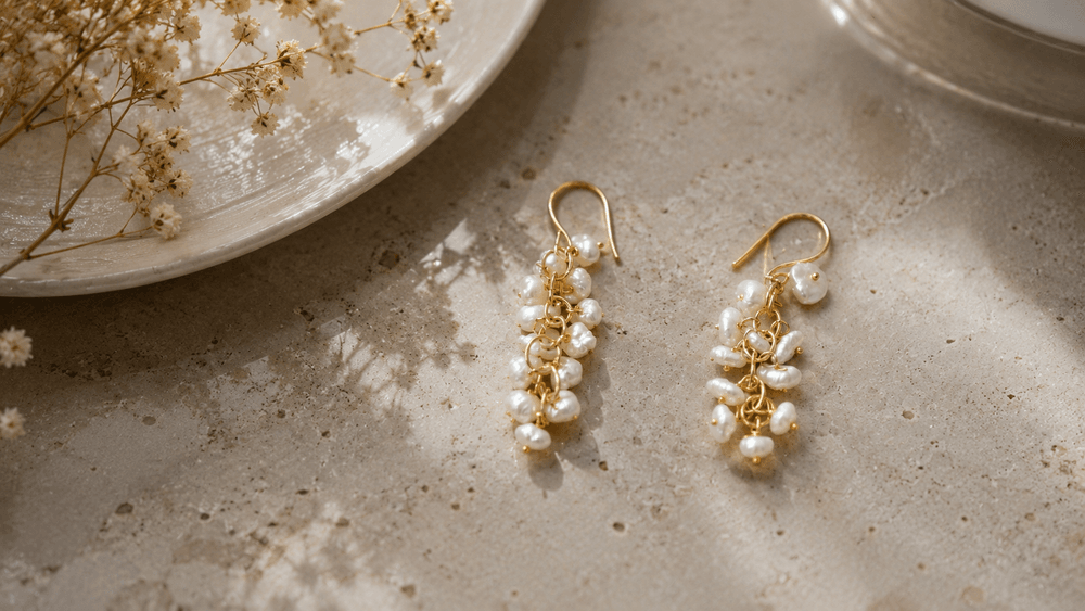 Classic Pearl Drop Earrings thumbnail 2