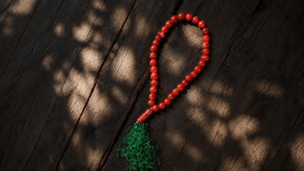 Crimson Agate Tasbi Prayer Beads