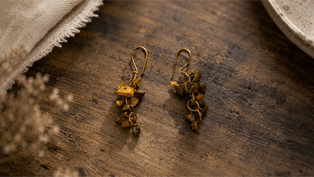 Earthy Chip Stone Earrings thumbnail 3