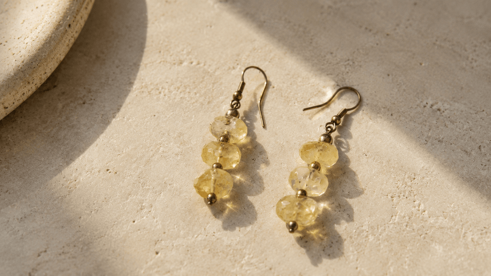 Radiant Citrine Gem Earrings