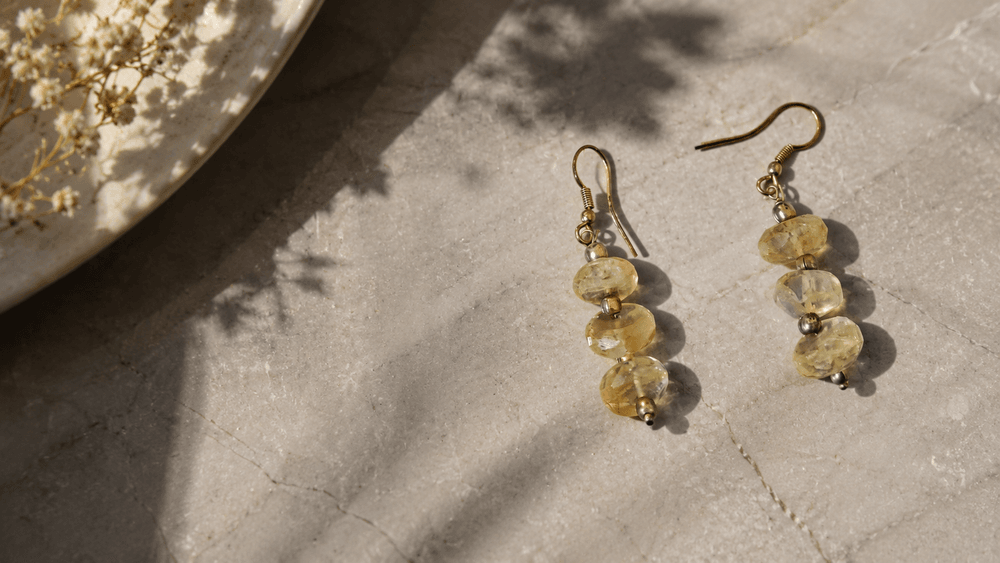 Radiant Citrine Gem Earrings thumbnail 3