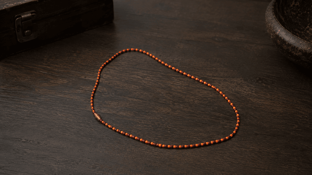 Crimson Coral Root Bead Necklace