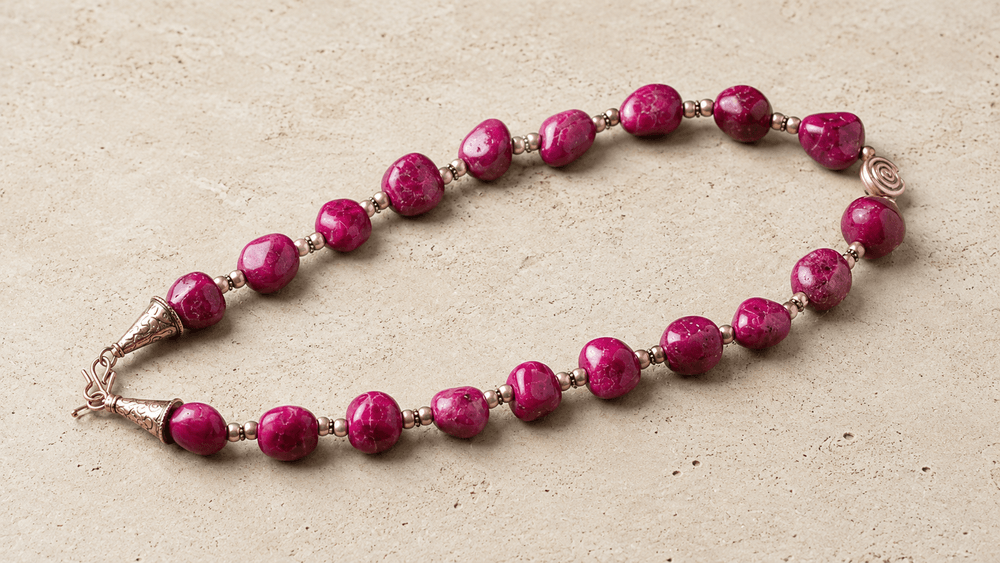 Deep Maroon Harmony Necklace thumbnail 3
