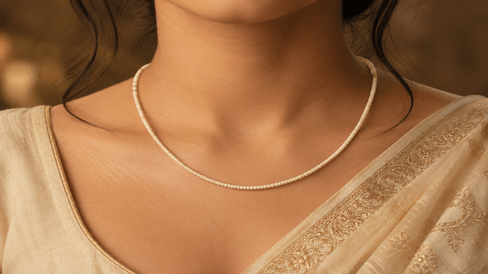 Delicate Pearl-drop Rice Necklace thumbnail 5