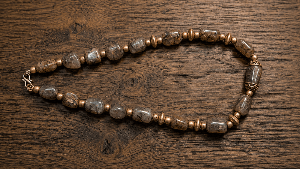 Forest Moss Agate Nature Necklace thumbnail 2