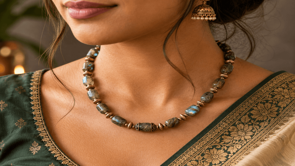 Forest Moss Agate Nature Necklace thumbnail 5