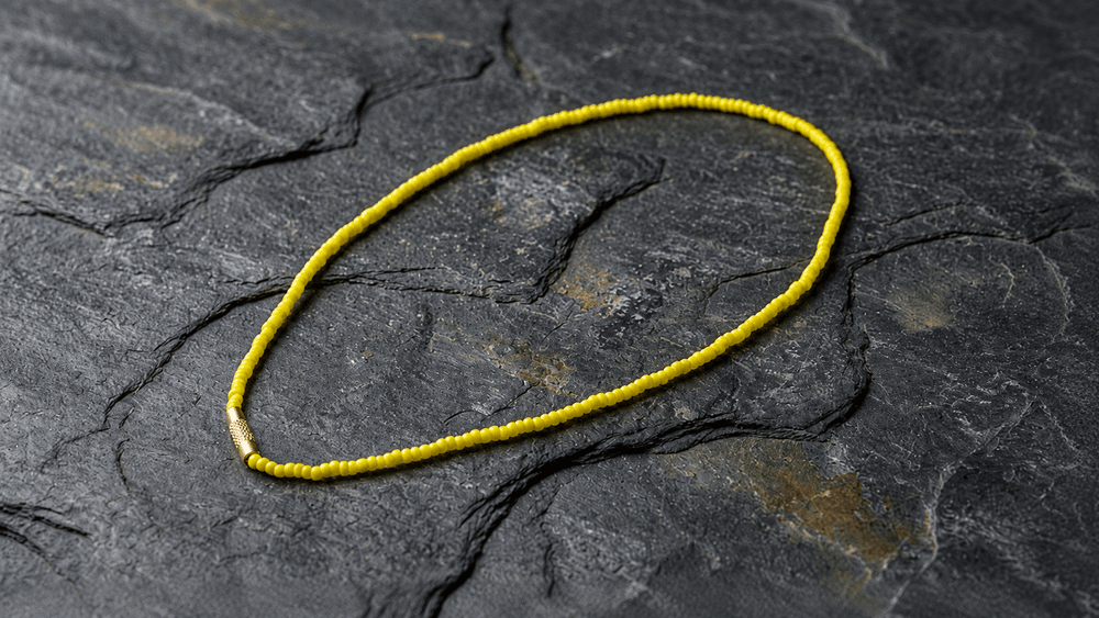 Golden Sunburst Bead Necklace thumbnail 2