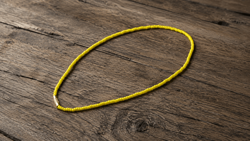 Golden Sunburst Bead Necklace thumbnail 3