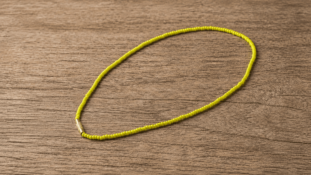 Golden Sunburst Bead Necklace thumbnail 4