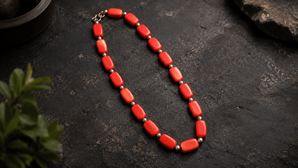 Vivid Red Coral Passion Necklace thumbnail 2