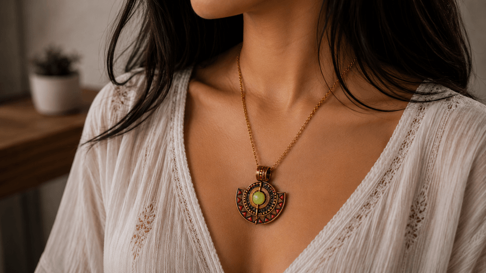 Tibetan Artisan Stone Pendant