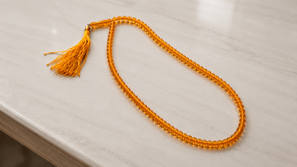 Carved Jap Mala Meditation Necklace