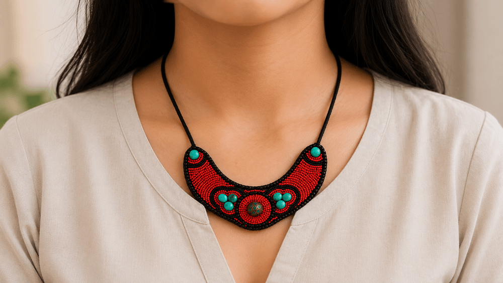 Tibetan Artisan Gemstone Necklace